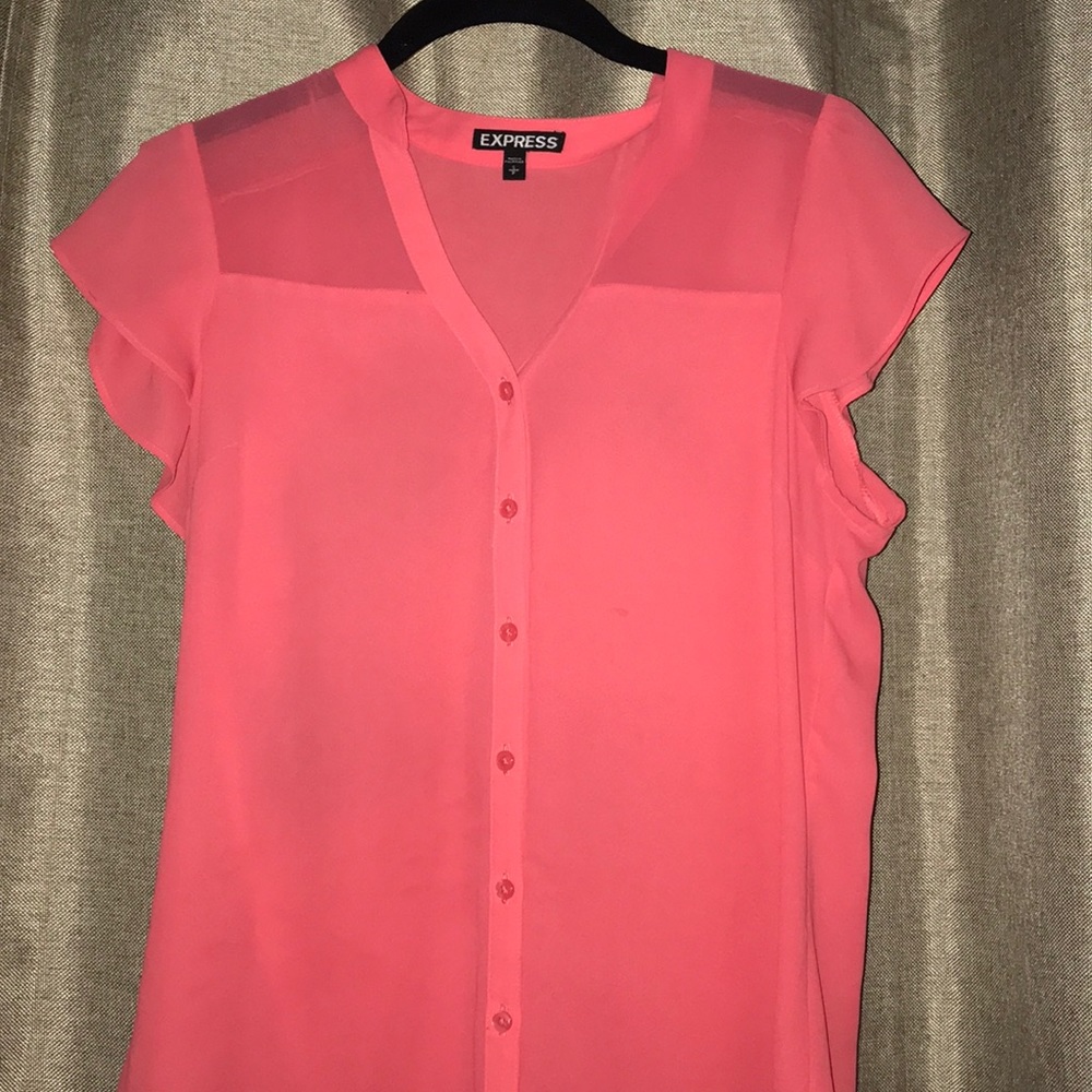 Express short sleeve pink portofino top